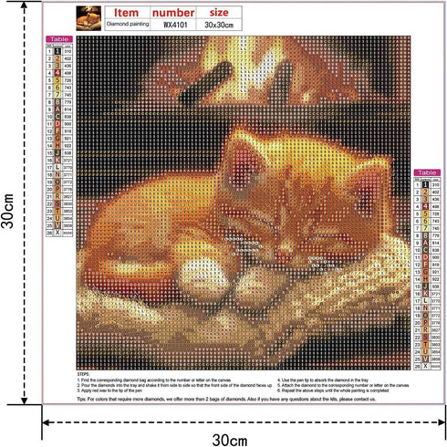 RICUVED Diamond Painting Kits for Adults, Cat Diamond Art Kits 5D Animal Diamond Art Kits for Beginner, Diamond Dots Painting Full Round Drill Art...