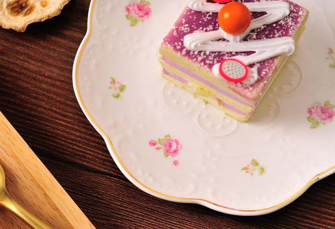 Jusalpha Pack of 2 Vintage Rose Fine China Dinner Plate/Fruit Plate/Dessert Plate FDPL04 (6 Inches)...
