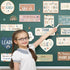Bulletin Board Decorations Positive Affirmation Poster Cutouts Boho Rainbow Bulletin Board Decor Inspirational Motivational Banner Classroom Decor...