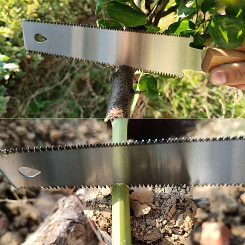 Small Woodworking Hand Saw, 6 inch Flexible Blade Double edge TPI 17/11 Pull Saw for Craft, Hobby, DIY, Non Slip Wood Handle Garden Trim Saw, Shar...