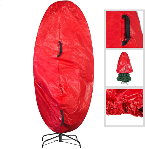 Elf Stor Premium Christmas Tree Cover Holiday Red Medium Size for For 6 Ft Tree...