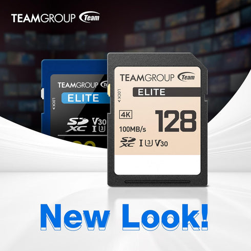 TEAMGROUP Elite 128GB UHS-I U3 V30 UHD Read Speed up to 100MB/s SDXC High Speed 4K Memory Card Compatible with Canon Sony Nikon Panasonic FUJIFILM...