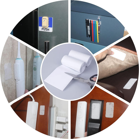 4 Inches Width 1 Yards Length | self-Adhesive Hook and Loop Style Sheets | Super Sticky Glue Nylon Patch | Strips | Patch | Fastener,White (4in x ...