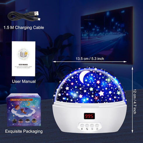 Star Projector Night Light for Kids, Baby Night Lights with Timer, High Brightness Starry Lamp for Baby Toddle Birthday Gifts for 3 to 12 Year Old...
