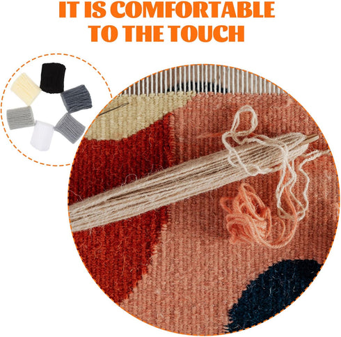 MAGICLULU 12 Rolls Latch Hook Yarn Pre-Cut Rug Yarn Knitting Crafts Yarn Soft Crochet Yarn Colorful Sewing Replace Yarn Threads for Making Pillowc...