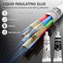 3.5 oz Liquid Electrical Tape Glue 50ml Black & 50ml White Liquid Insulation Glue Kit Rubber Coat, Rubber Paint, Dielectric Sealant for Wires & Ca...