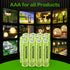 12-Pack Rechargeable AAA Batteries - 500mAh 1.2V NiMH High Capacity Batteries - Ideal for Solar Lights & Home Devices...