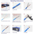 VCELINK RJ45 Cat5e Cat5 Pass Through Connectors, Cat5e RJ45 Ends, RJ45 Modular Plugs for Solid or Stranded UTP Network Cable 100-Pack...