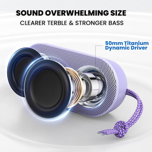 Portable Bluetooth Speakers with Lights,Teenager Gifts Speaker with Bass, 15W, IPX7 Waterproof, Bluetooth 5.3, 24H Playtime, Built-in MIC, TWS Por...