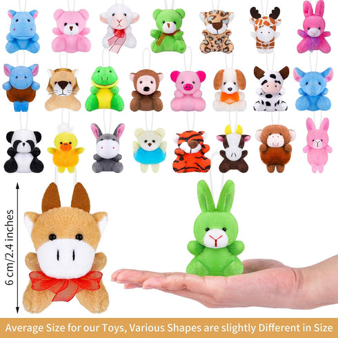 Ruisita 32 Pack Mini Plush Animals Toys Set, Jungle Animal Plush Toys Stuffed Animals Set for Easter Hunts, Basket Stuffers, Easter Party Favor, G...
