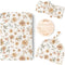 Konssy Baby Girl Newborn Receiving Blanket with Matching Headband and Beanie Set Baby Swaddle Floral Print Nursery Swaddle Wrap...