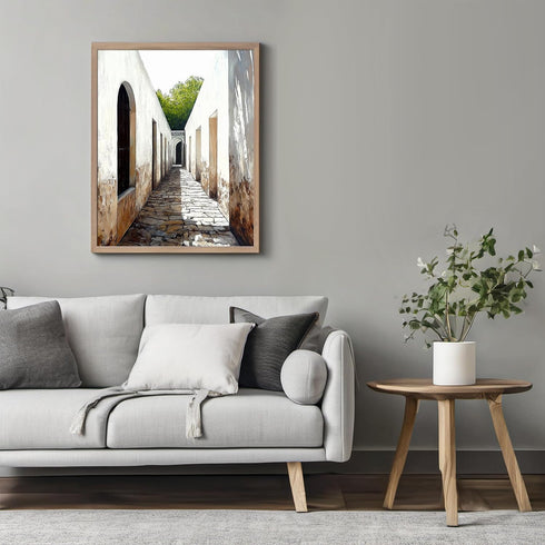 Posterizer 1 pcs-quiet Mediterranean or North African village alleyway 6-Photography Art Gift for Men Women Entrepreneur Teens Decor for Home & O...