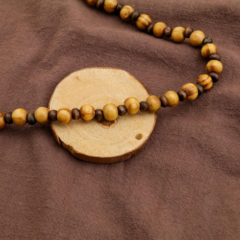 Vintage Ethnic Wood Elephant Pendant Wooden Bead Necklace Long Sweater Chain Women Vintage Necklace Jewelry Gift for Birthday Mother's Day, Valent...