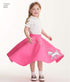 Simplicity 8774 Girl's 1950's Vintage Rockabilly Poodle Skirt Sewing Pattern, Sizes 7-14...