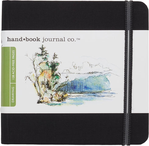 Travelogue Drawing Book, Pocket Landscape 3-1/2 x 5-1/2, Ivory Black Artist Journal...