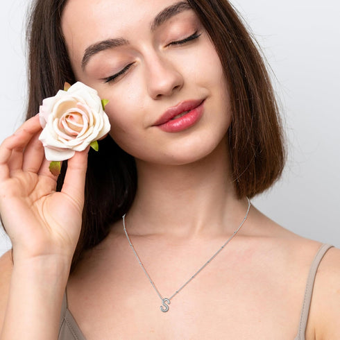 Bubble Letter Necklace for Women,14K Gold Plated Dainty Balloon Initial Pendant Necklace for Girls,Charm Puffy Name Personalized A-Z Alphabet Jewe...