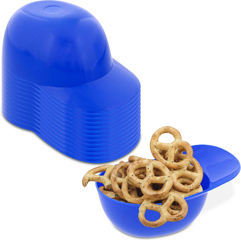 Lot45 Mini Baseball Helmet Ice Cream Snack Bowls - 12pc 8oz Blue Baseball Snacks Mini Dessert Cups for Party and Games...