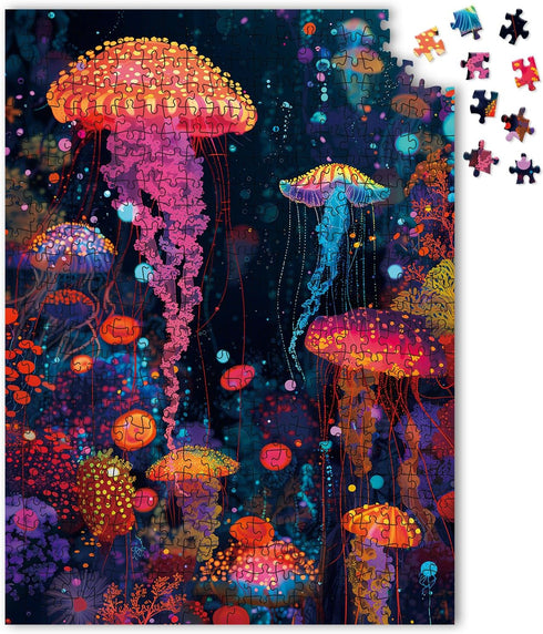 500 Piece Jigsaw Puzzle for Adults, Challenging Hard Puzzles for Kids and Teens Gift Choice Colorful Jellyfish...