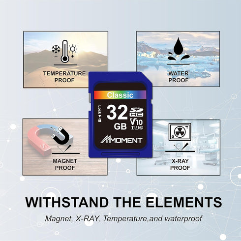 MMOMENT SDHC Card 32GB Compatible with Camera, PC, UHS-I, U1, V10, Class 10, Read Speed Up to 97 MB/s,Write Speed Up to 25MB/s...