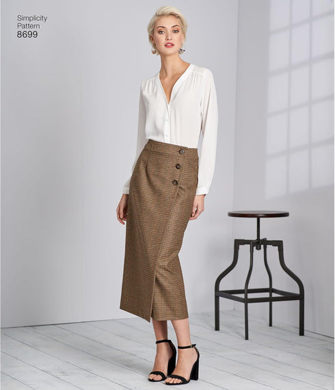 Simplicity Women's Front Wrap Skirt Sewing Patterns, Sizes 6-14...