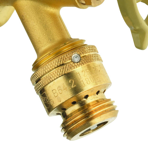 Homewerks Worldwide VACBFPZ4B Vacuum Breaker Hose Bib Backflow Preventer, 3/4 Inch, Brass...