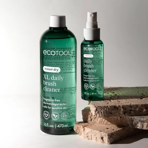 EcoTools Daily Brush Cleaner, Makeup Brush Cleanser Spray, Quick Drying Brush Spray, Fragrance Free & Dermatologist Tested, Travel Size, TSA Appro...