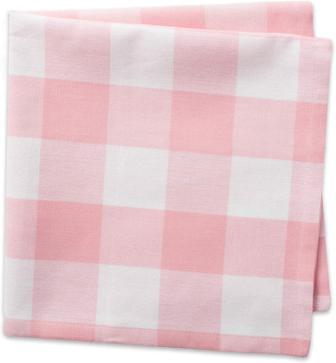 DII Buffalo Check Collection, Classic Farmhouse Cloth Napkin Set, 20x20, Pink & White, 6 Piece...