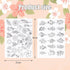 46PCS Water Soluble Stabilizer for Embroidery,Stick and Stitch Embroidery Paper with Pre-Printed Flowers and Leaves Pattern,Embroidery Sewing Stab...