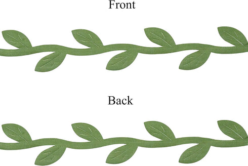Mandala Crafts Olive Green Leaf Ribbon for Crafts - 20 Yards Olive Leaf Garland Trim String for Wedding Decorations, Artificial Vines, Room Decor,...