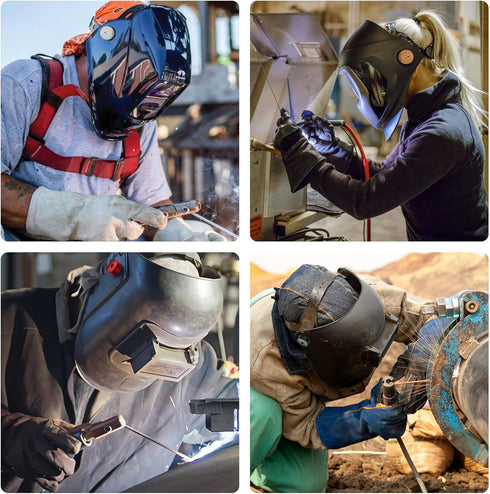 Welding Hood Fasteners, Aluminum Alloy Welding Hood Helmet Pipeliner Fasteners with Non-Slip Silicone Washer, Durable Welding Hood Accessories, Si...