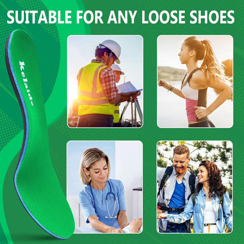Arch Support Insoles for Women & Men, Orthotic Shoe Inserts for Flat Feet, Plantar Fasciitis, Foot Pain, Overpronation(8-8.5 Women/6-6.5 Men)...