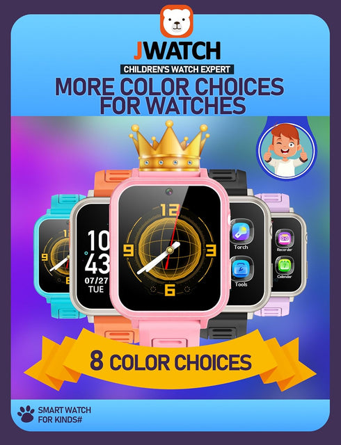 Kids Smart Watch for Boys Girls 6-12 with Pedometer Audio Book Camera Music Player Birthday Present Christmas (Pink...