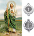 20pcs Antique Silver Rhinestone Religious Wear Saint Benedict Medallion Bracelet Connector Round Link Beads Jewelry Making Charms for DIY Necklace...