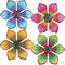 Quinnsus 4 Pack Outdoor Metal Flower Wall Art Fence Decor Garden Patio Hanging Flowers Decorations for Outside Yard Porch Living Room 7x7 in...