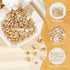NICENEEDED 120 Pcs Golden Tibetan Spacer Beads, 14k Gold Plated Loose Beads, Alloy Cube Column Barrel Flower Spacers Beads Metal Charms for Bracel...