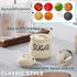 HAOTOP Porcelain Sugar Bowl with Lid and Spoon 12oz (Beige)...