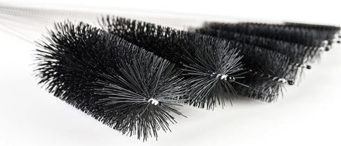 8 Inch Nylon Tube Brush Set, 12 Piece Variety Pack | for Cleaning Hard-to-Reach Spaces...