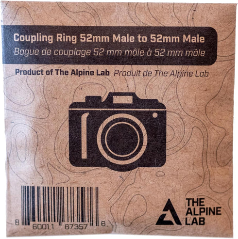 52mm-52mm Male to Male Thread M-M Macro Photography Lens Coupling Ring for Mounting Two (2) Lenses Face to Face. Metal...