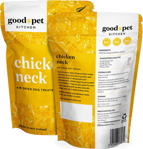 Chicken Neck Air Dried Dog Treats - All Natural, High Protein, Single Ingredient, 2.8oz...