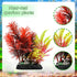 Aquarium Decorations Plants with Resin Coral, 12 pcs Fish Tank Accessories, Fish Tank Decorations Small Plants Plastic, Aquarium Decor Artificial ...