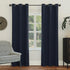 Sun Zero Easton Energy Saving Blackout Grommet Curtain Panel, 40" x 63", Navy Blue...