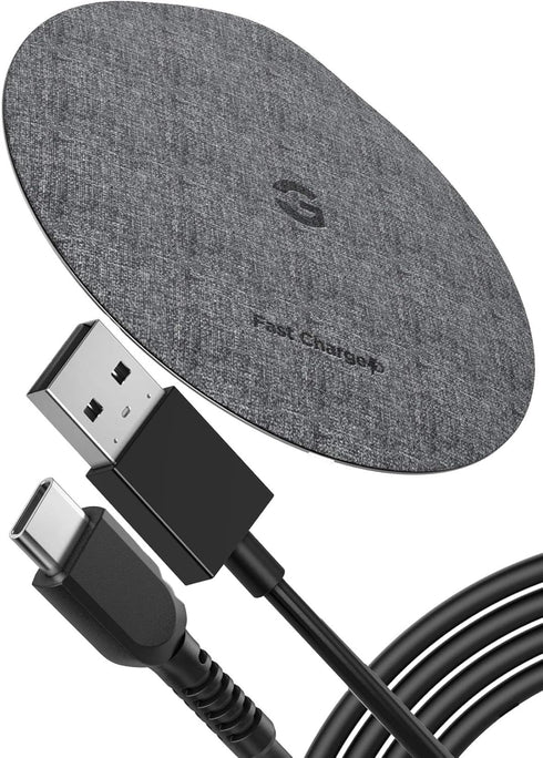 Encased Wireless Charger Pad for Samsung Models (Quick Charge 3.0) (Fast Charging Qi Enabled) Non-Slip, Case Compatible (Premium Metal Constructio...
