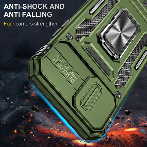 PASNEW for iPhone 11 Case with Lens Protection,360° Rotate Manetic Ring Kickstand Camera Cover Military Full Body Shockproof Shell Protection Case...