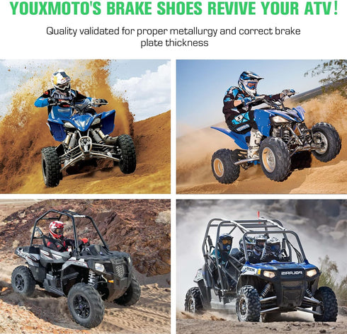 Youxmoto Drum Brake Shoes Fit for Honda Elite 80 1994 1995 1996 1997 1998 1999 / Fit for Honda XR100R 1992-1999 / XR80R 1993-1999 Front Rear Brake...