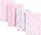 Luvable Friends Unisex Baby Cotton Flannel Burp Cloths, Pink Dots Chevron, One Size...