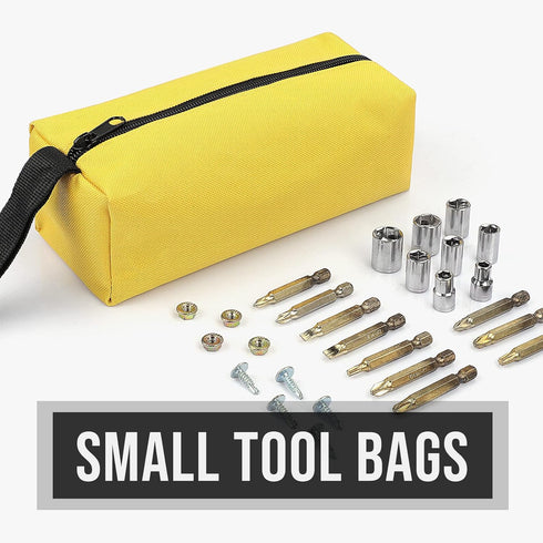 YOOFAN Small Tool Bags – Heavy Duty 1680D Waterproof Fabric Tool Pouch, Black/Red/Blue/Green/Yellow, 5-Packs...