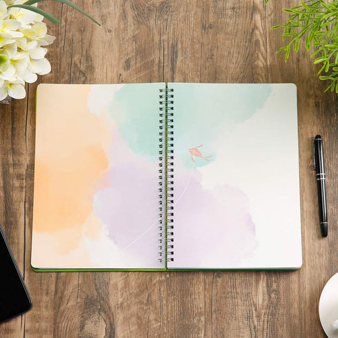SIIXU Spiral Journals for Women, Hardcover Notebook, Colorful Blank, Large, 128 Pages, B5, 6.8”x9.8, Summer...