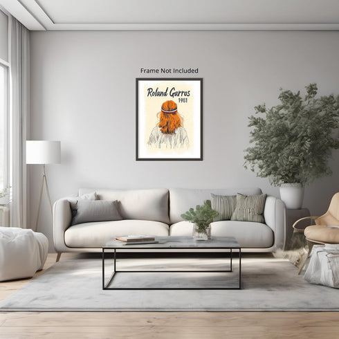 Posterizer 1 pcs-minimalist playful Roland Garros-tennis player art -2-Sports & Hobby Art Gifts for sports fans Living Room Bedroom Decor- unframe...