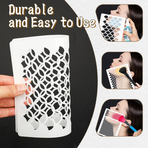 5Pcs Fish Scale Stencil, Face Painting Stencils Stencils Reusable Stencil Templates DIY Art Painting Templates for Make-up Stencils, Painting, Cra...