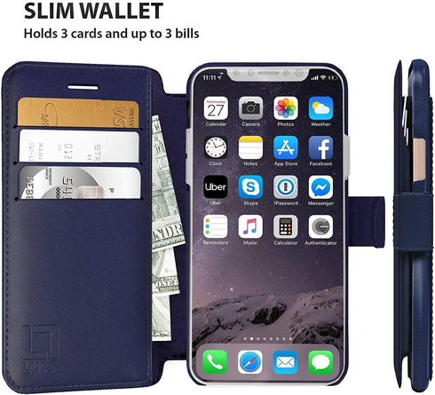 Compatible With iPhone 12 Mini Wallet Case -Slim i Phone 12 Mini Flip Case with Credit Card Holder, for Women & Men, Faux Leather i-Phone 12 Mini ...
